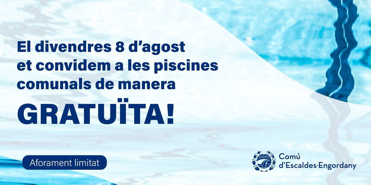 Piscina gratis aquest divendres!