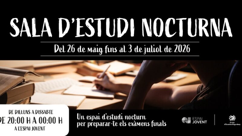 Torna la Sala d’Estudi Nocturna
