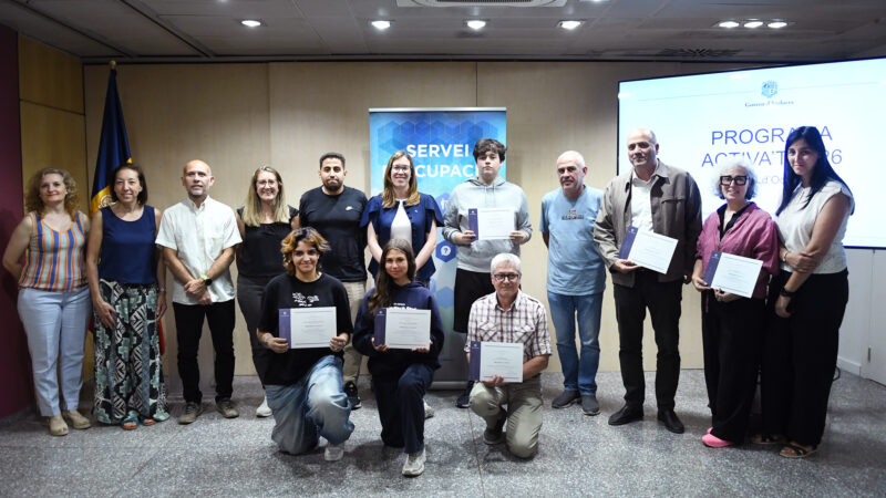 Cinc joves estrenen experiència laboral gràcies al programa Activa’t