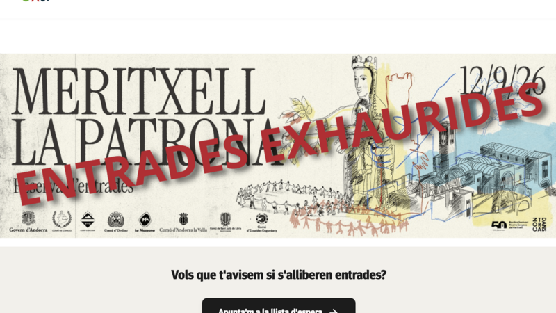 T’has quedat sense entrades per a ‘Meritxell, la patrona’?